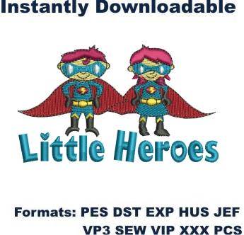 little heroes embroidery design